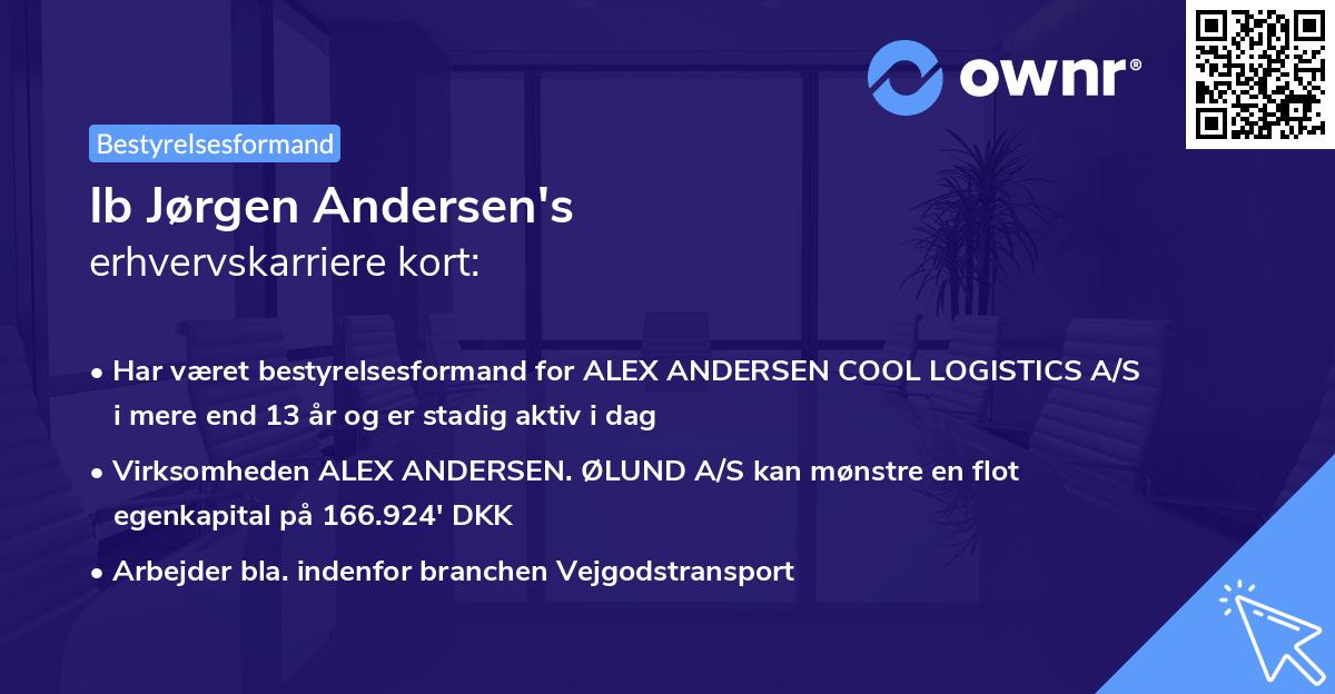 Ib Jørgen Andersen's erhvervskarriere kort