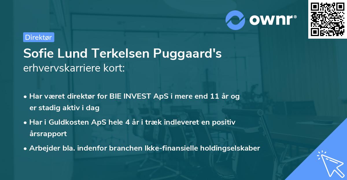 Sofie Lund Terkelsen Puggaard's erhvervskarriere kort