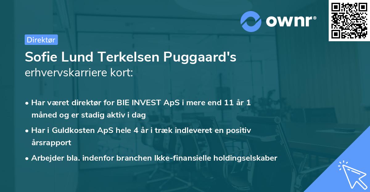 Sofie Lund Terkelsen Puggaard's erhvervskarriere kort