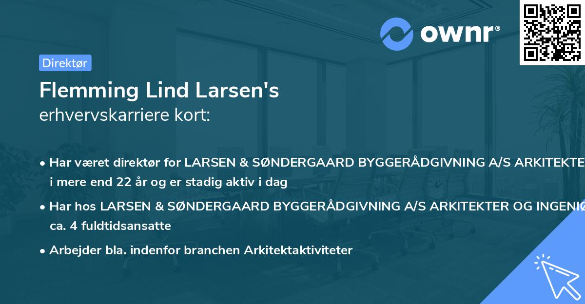 Flemming Lind Larsen's erhvervskarriere kort