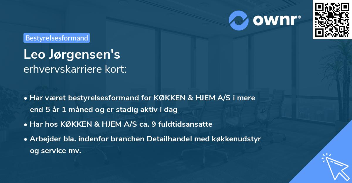 Leo Jørgensen's erhvervskarriere kort