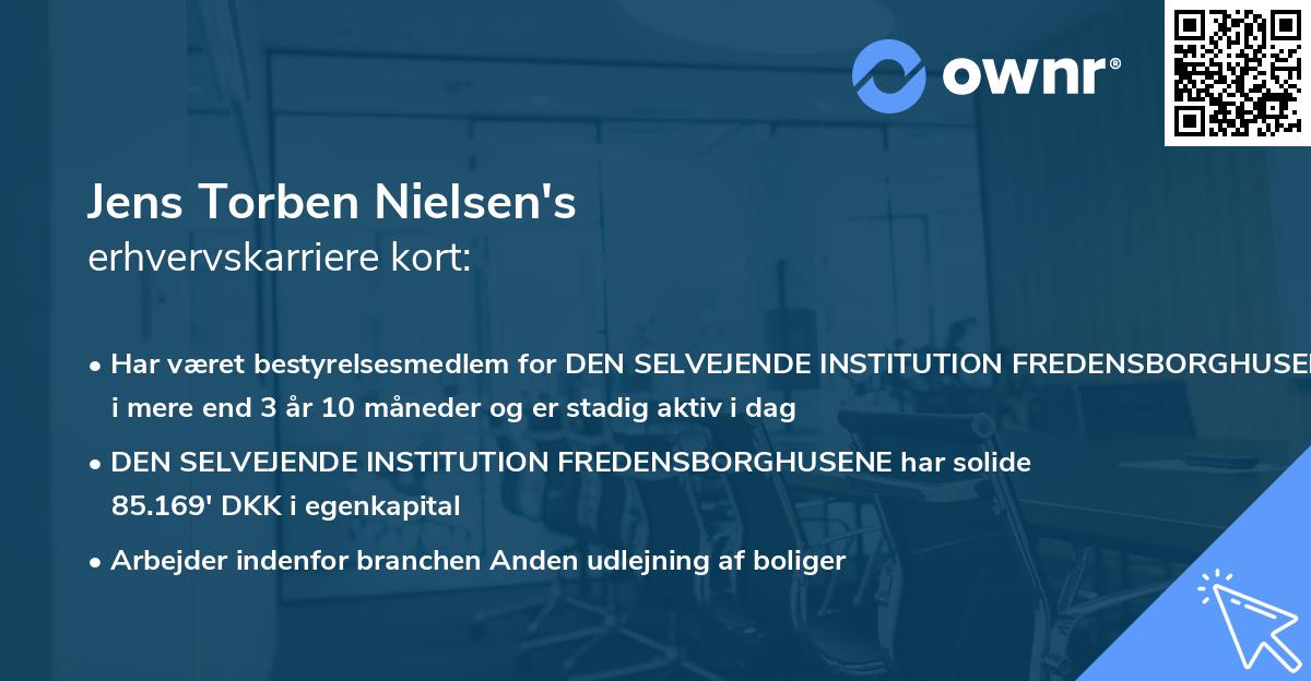 Jens Torben Nielsen's erhvervskarriere kort