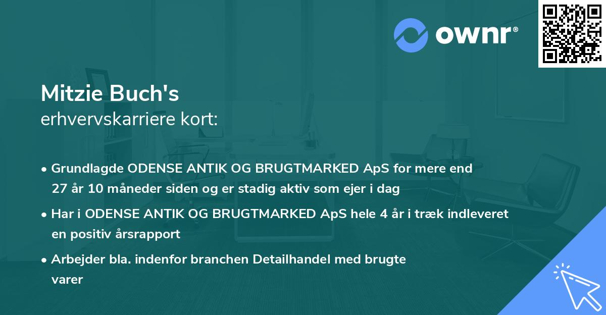 Mitzie Buch's erhvervskarriere kort