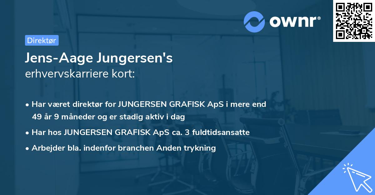Jens-Aage Jungersen's erhvervskarriere kort