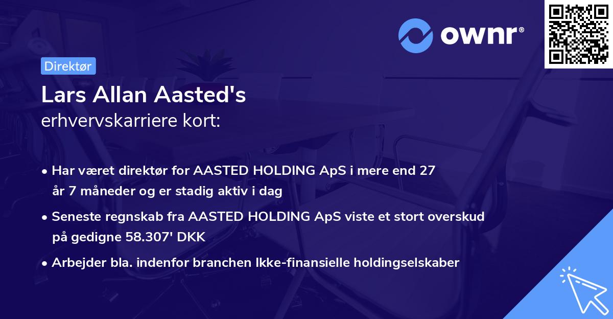 Lars Allan Aasted's erhvervskarriere kort
