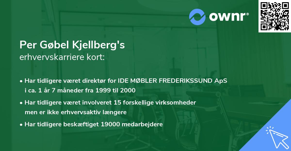Per Gøbel Kjellberg's erhvervskarriere kort