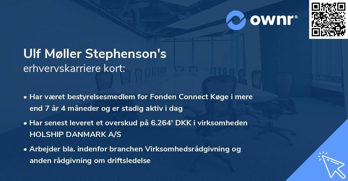 Ulf Møller Stephenson's erhvervskarriere kort