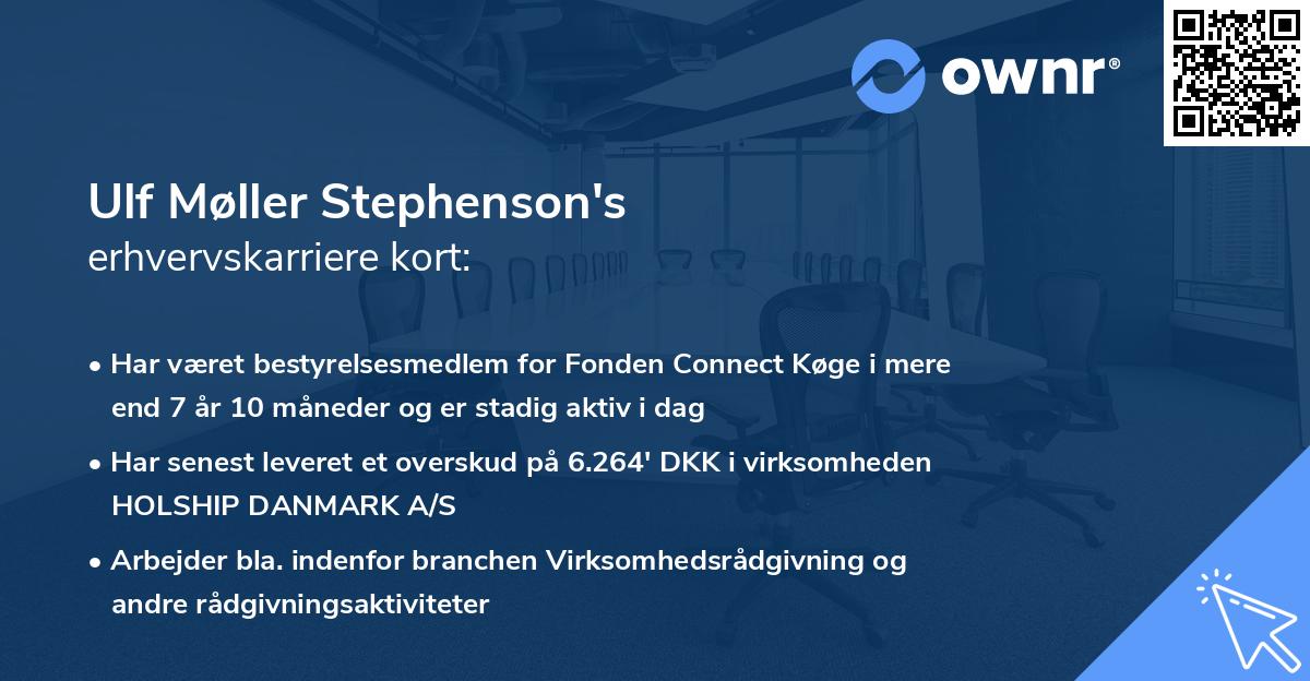 Ulf Møller Stephenson's erhvervskarriere kort