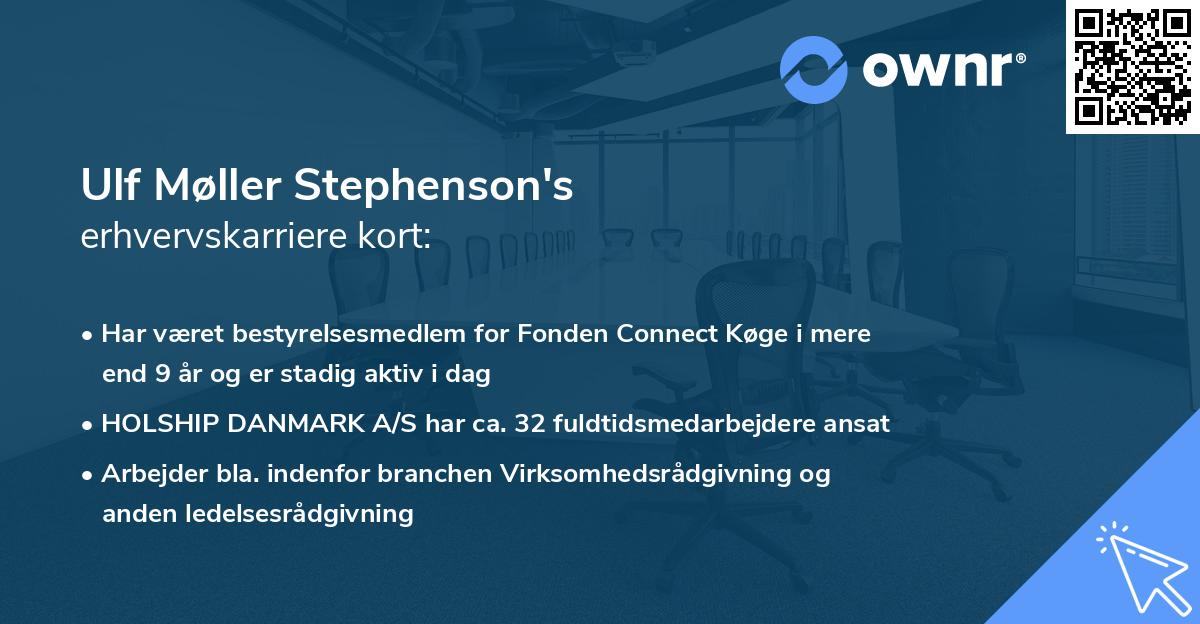 Ulf Møller Stephenson's erhvervskarriere kort