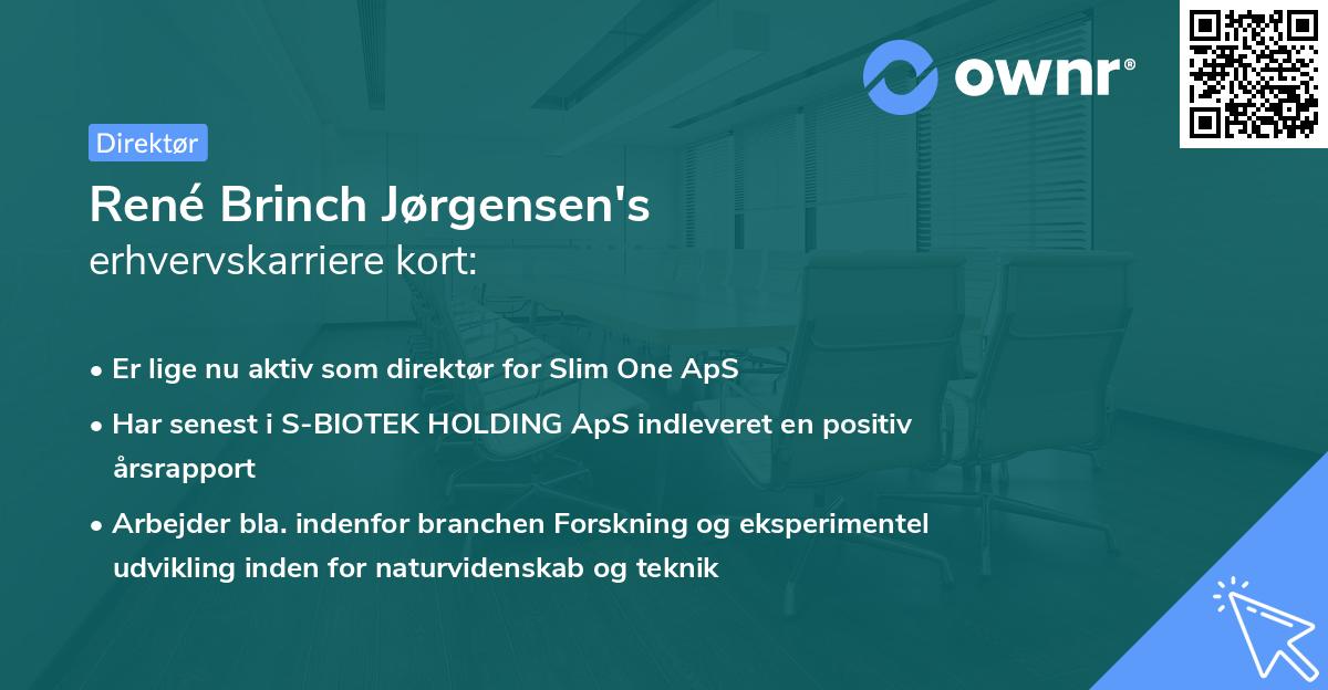 René Brinch Jørgensen's erhvervskarriere kort