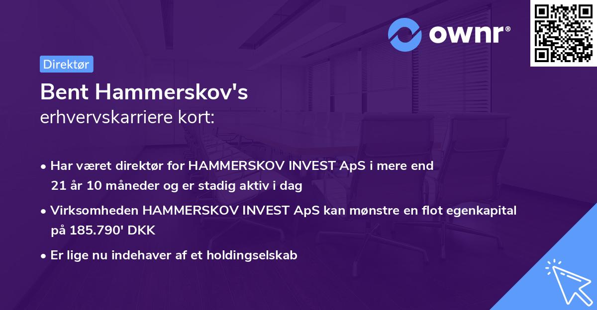 Bent Hammerskov's erhvervskarriere kort