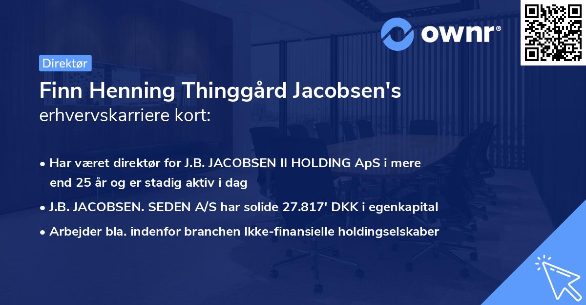 Finn Henning Thinggård Jacobsen's erhvervskarriere kort