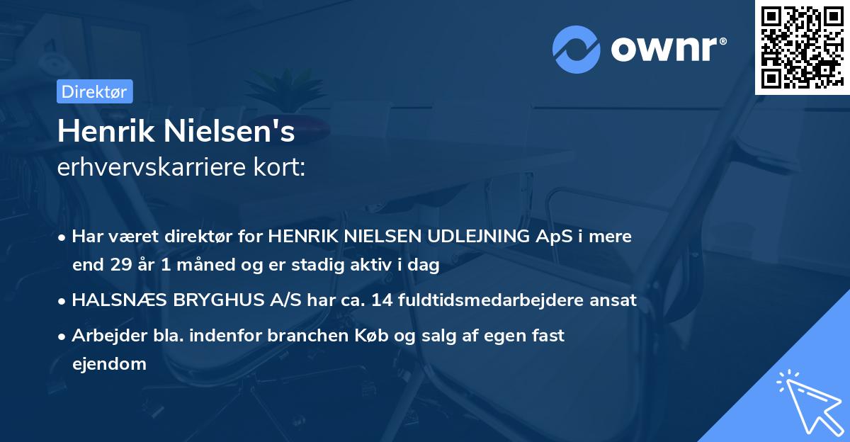 Henrik Nielsen's erhvervskarriere kort