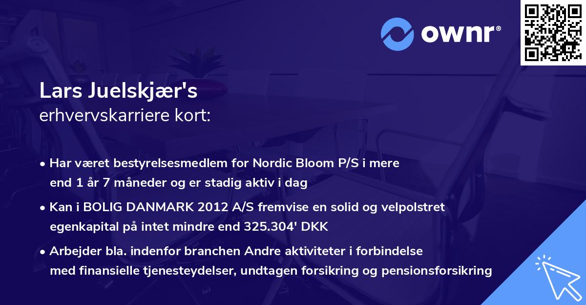 Lars Juelskjær's erhvervskarriere kort