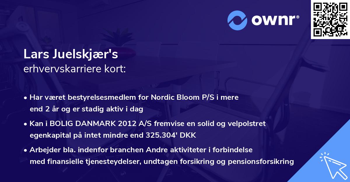 Lars Juelskjær's erhvervskarriere kort