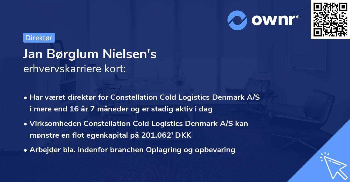 Jan Børglum Nielsen's erhvervskarriere kort