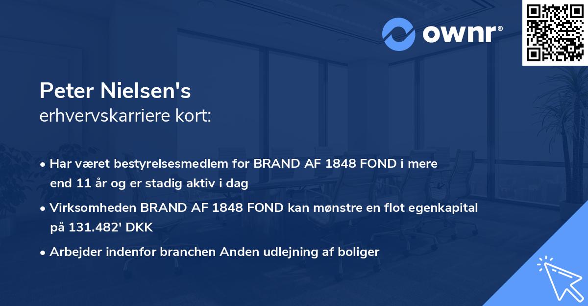 Peter Nielsen's erhvervskarriere kort