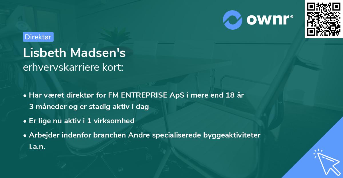 Lisbeth Madsen's erhvervskarriere kort