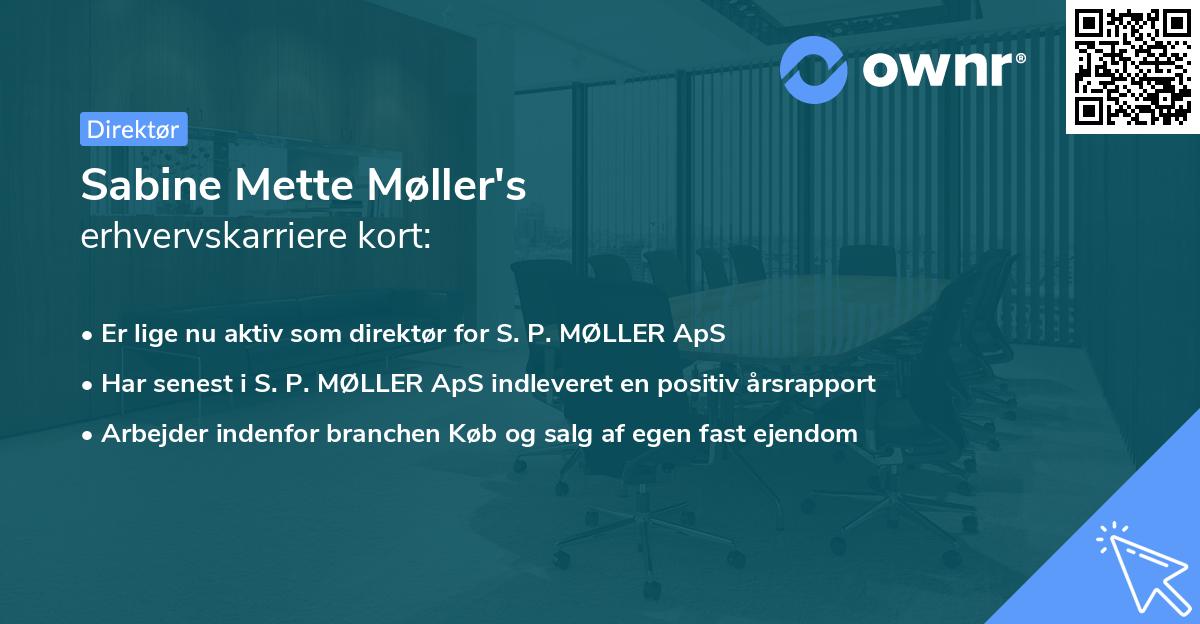 Sabine Mette Møller's erhvervskarriere kort