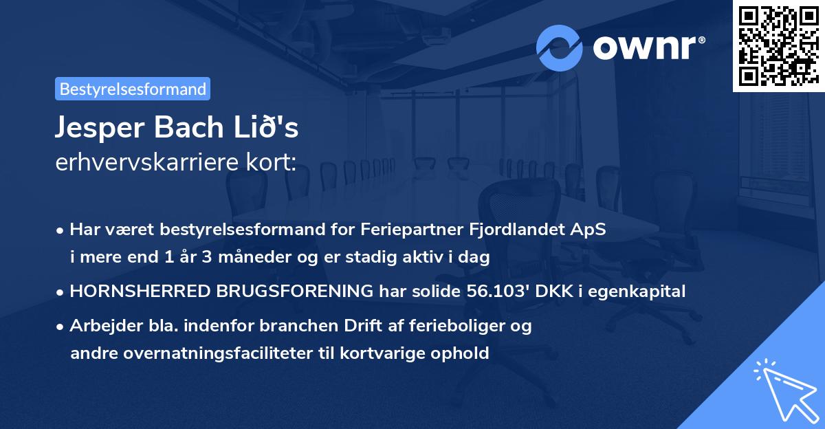 Jesper Bach Lið's erhvervskarriere kort