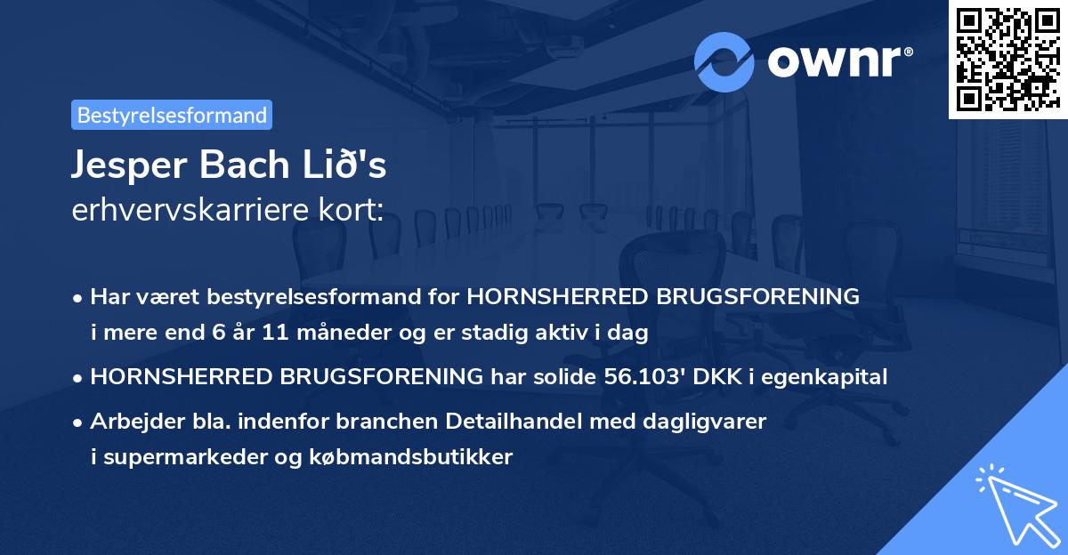 Jesper Bach Lið's erhvervskarriere kort