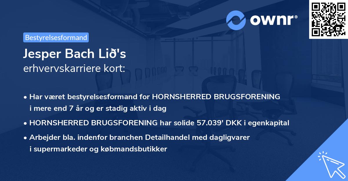 Jesper Bach Lið's erhvervskarriere kort