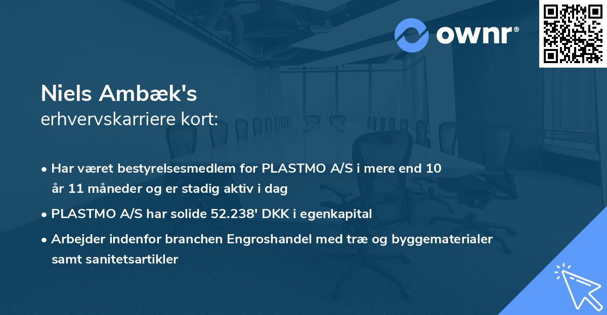 Niels Ambæk's erhvervskarriere kort