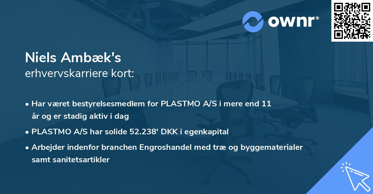 Niels Ambæk's erhvervskarriere kort