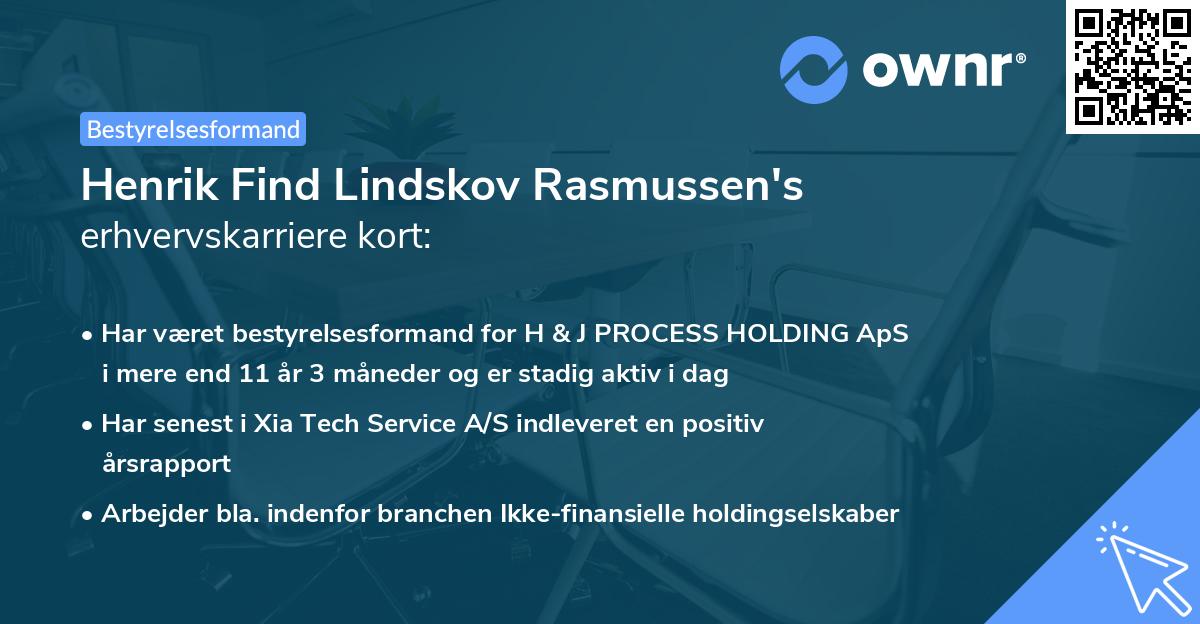 Henrik Find Lindskov Rasmussen's erhvervskarriere kort