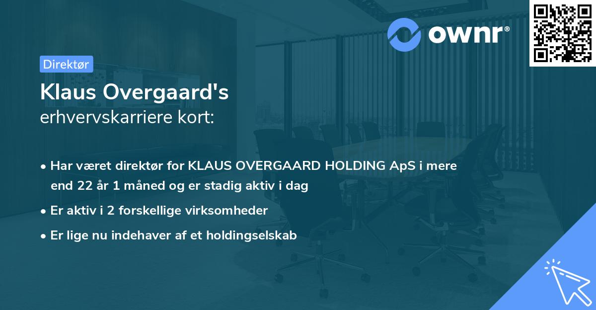 Klaus Overgaard's erhvervskarriere kort