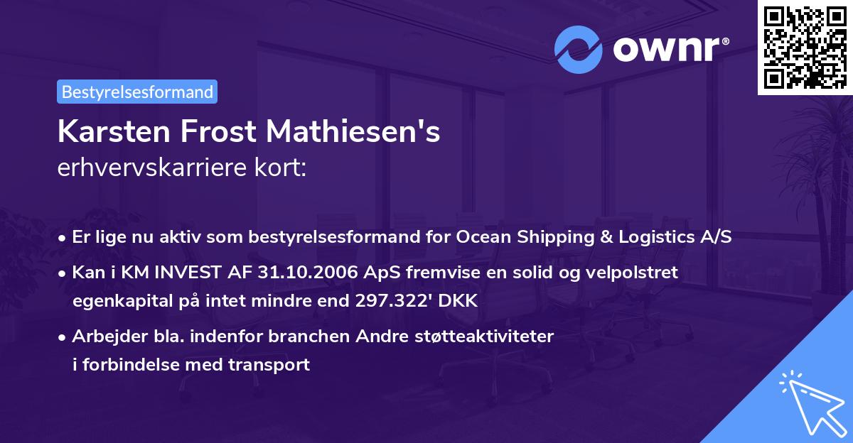 Karsten Frost Mathiesen's erhvervskarriere kort