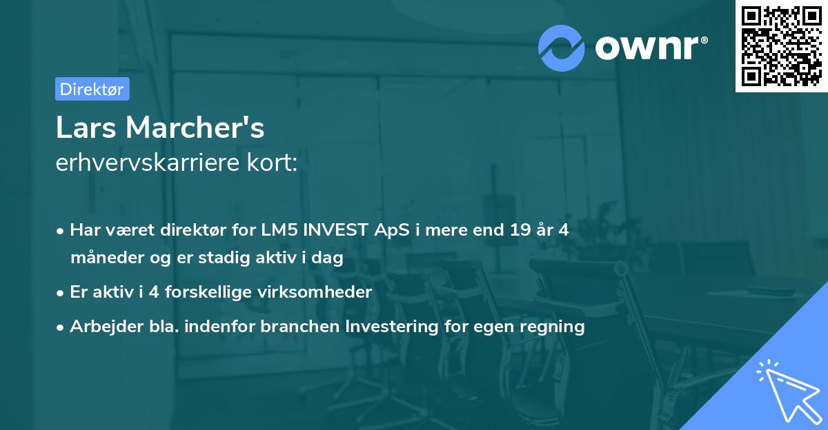 Lars Marcher's erhvervskarriere kort