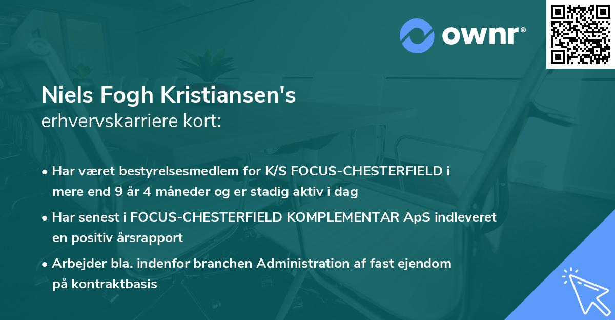 Niels Fogh Kristiansen's erhvervskarriere kort