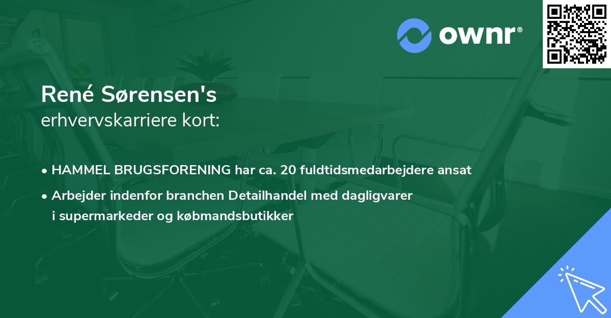 René Sørensen's erhvervskarriere kort