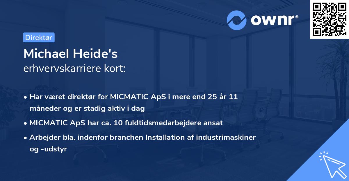Michael Heide's erhvervskarriere kort