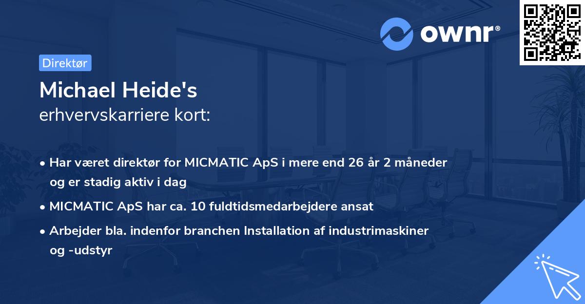 Michael Heide's erhvervskarriere kort