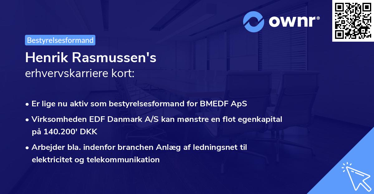 Henrik Rasmussen's erhvervskarriere kort
