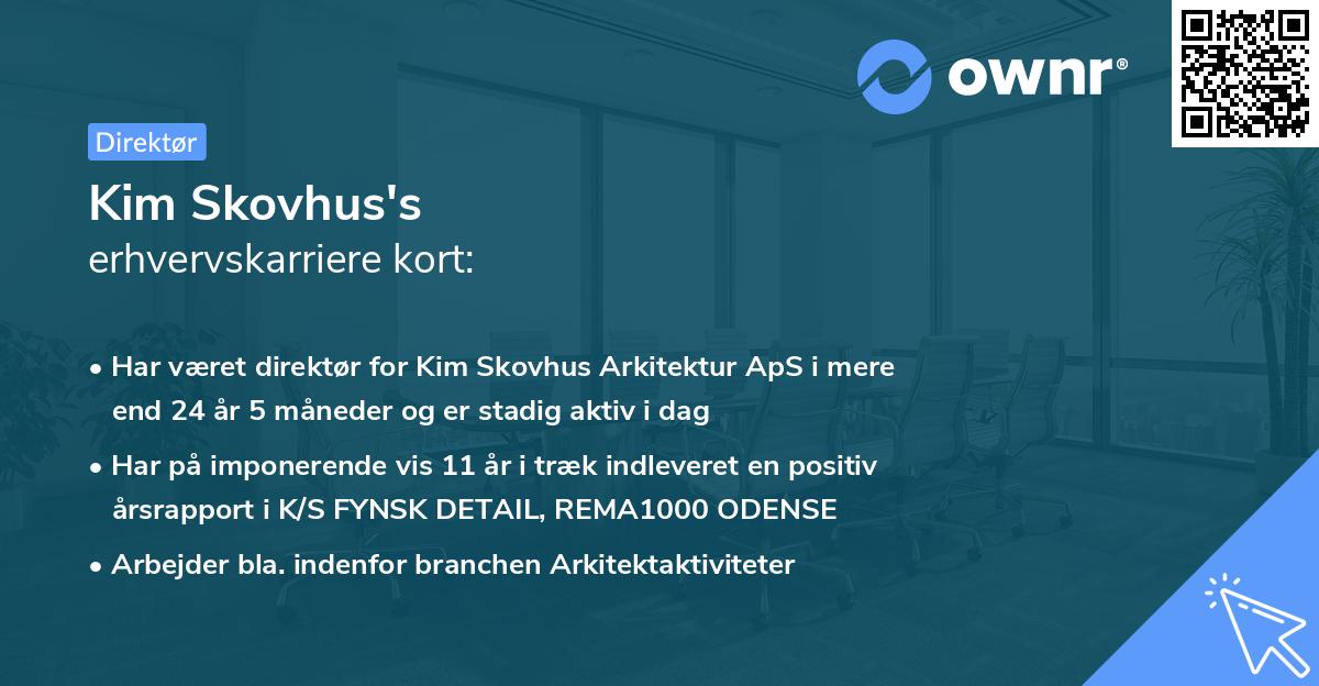 Kim Skovhus's erhvervskarriere kort