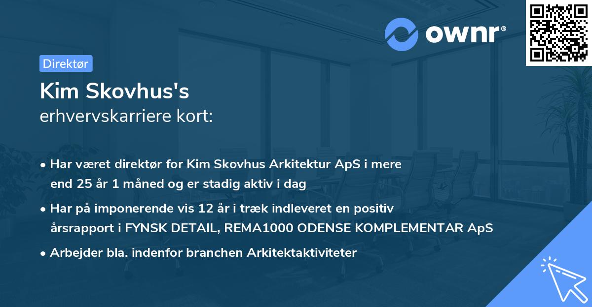 Kim Skovhus's erhvervskarriere kort