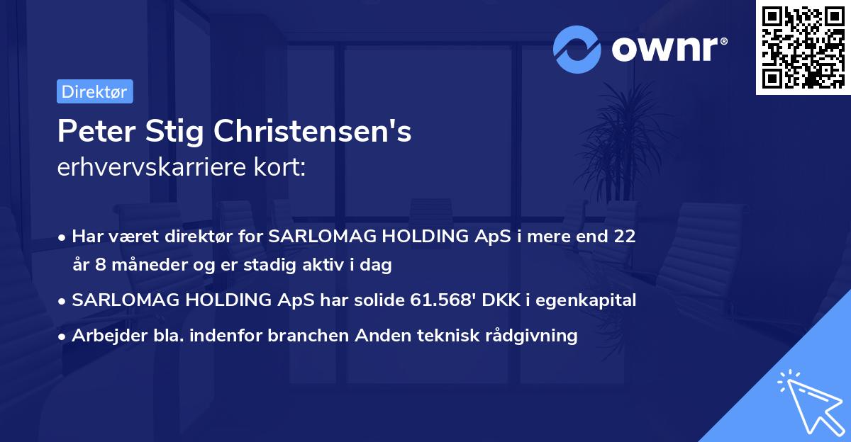 Peter Stig Christensen's erhvervskarriere kort