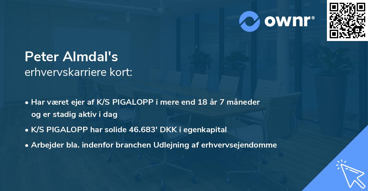 Peter Almdal's erhvervskarriere kort