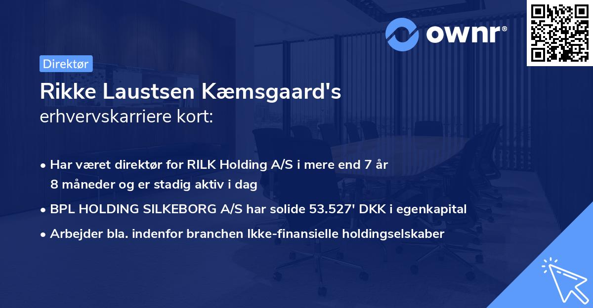 Rikke Laustsen Kæmsgaard's erhvervskarriere kort