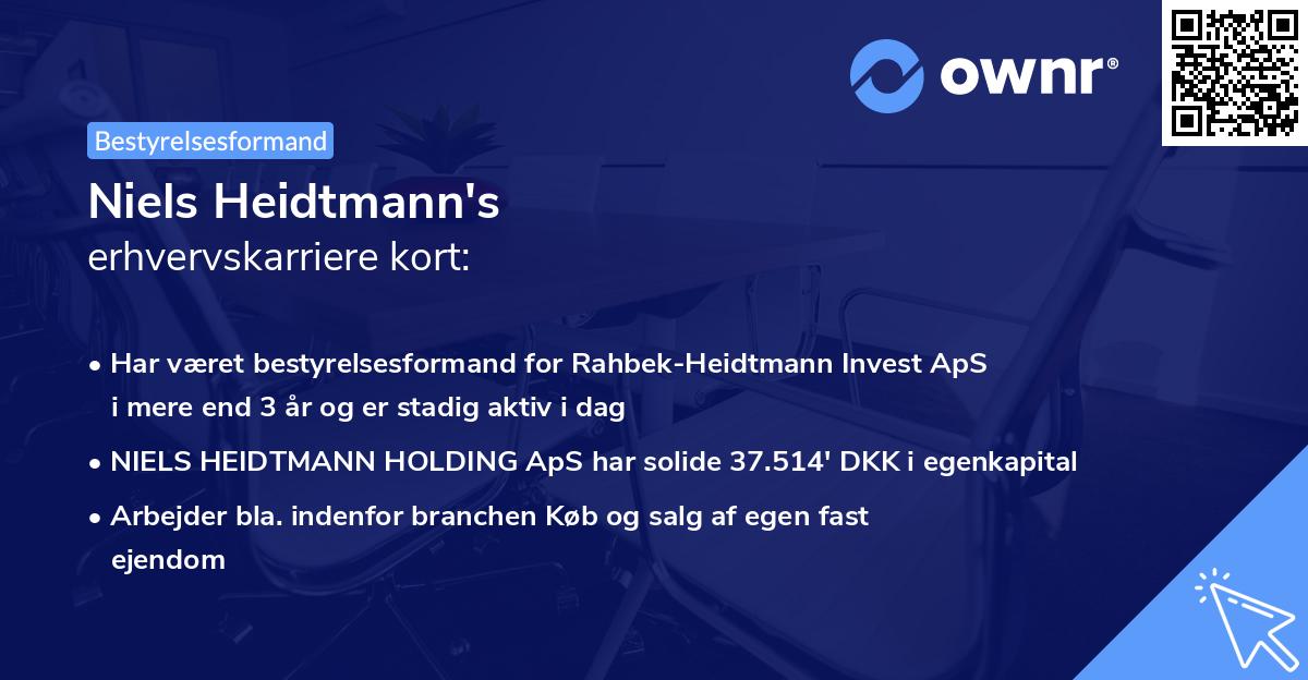 Niels Heidtmann's erhvervskarriere kort