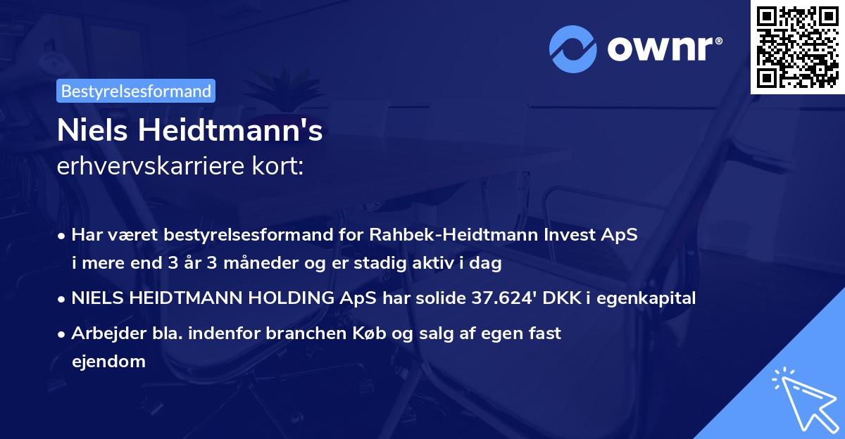 Niels Heidtmann's erhvervskarriere kort