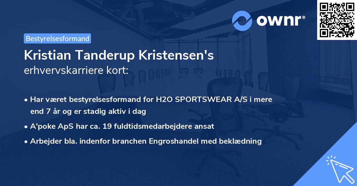 Kristian Tanderup Kristensen's erhvervskarriere kort