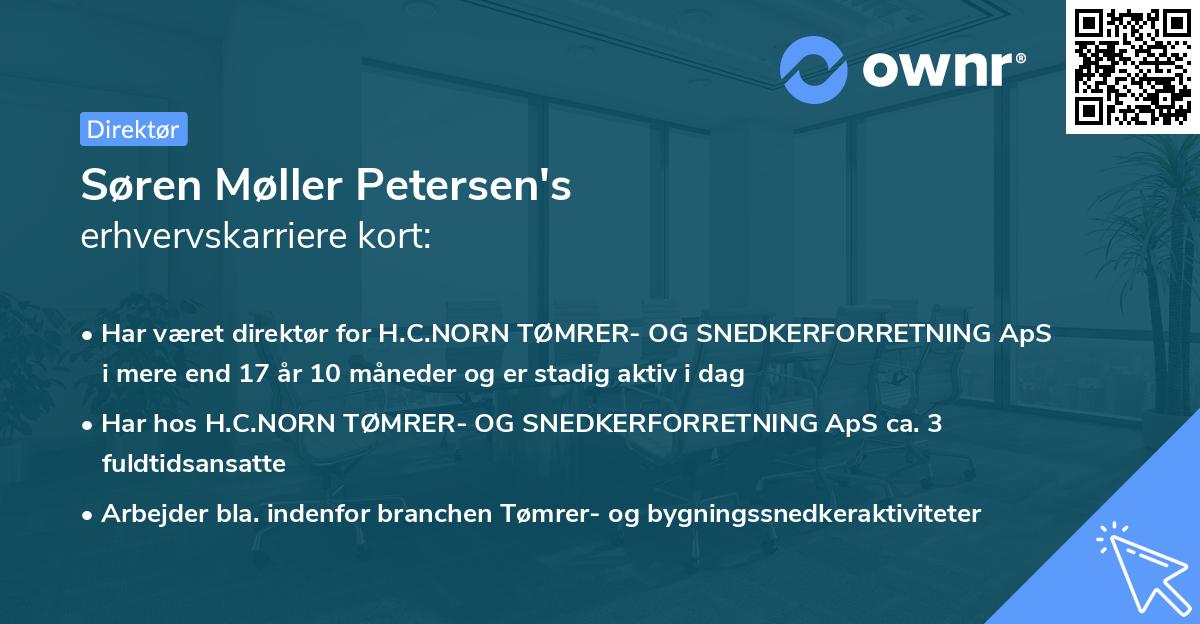 Søren Møller Petersen's erhvervskarriere kort