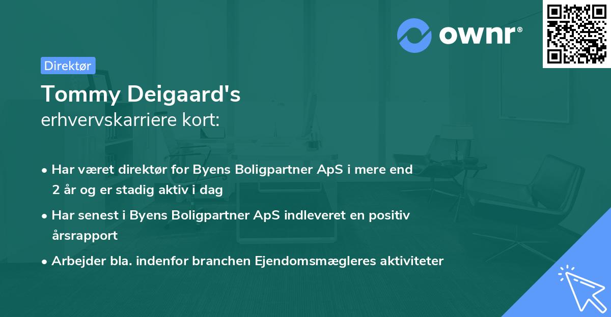 Tommy Deigaard's erhvervskarriere kort