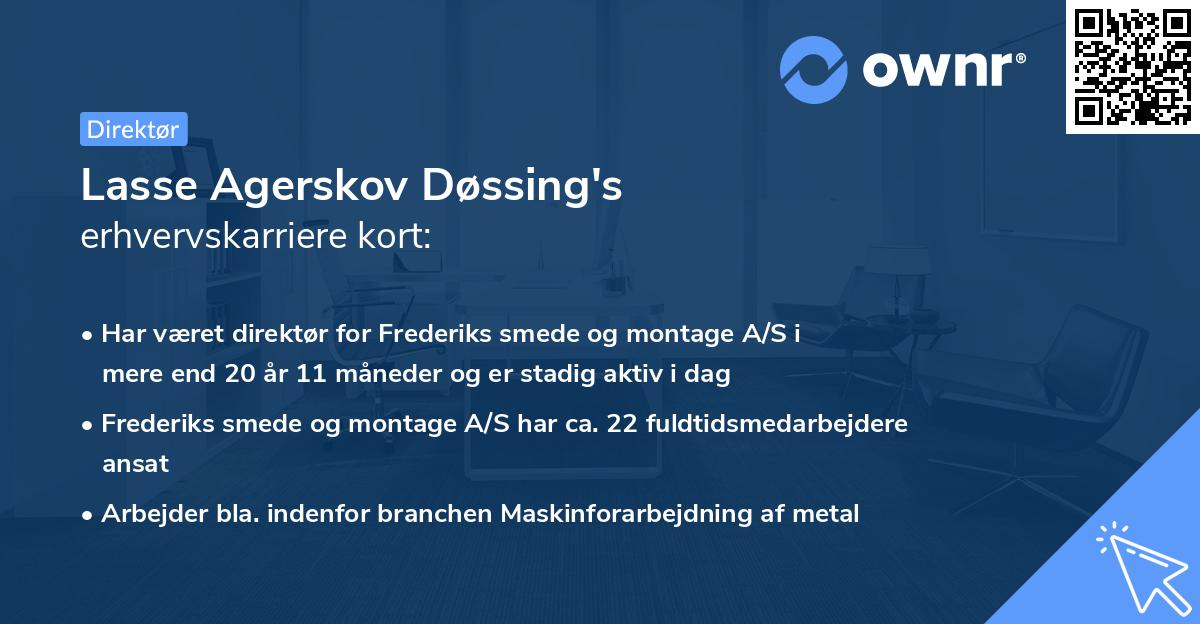 Lasse Agerskov Døssing's erhvervskarriere kort