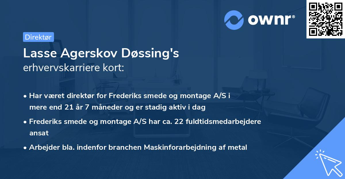 Lasse Agerskov Døssing's erhvervskarriere kort
