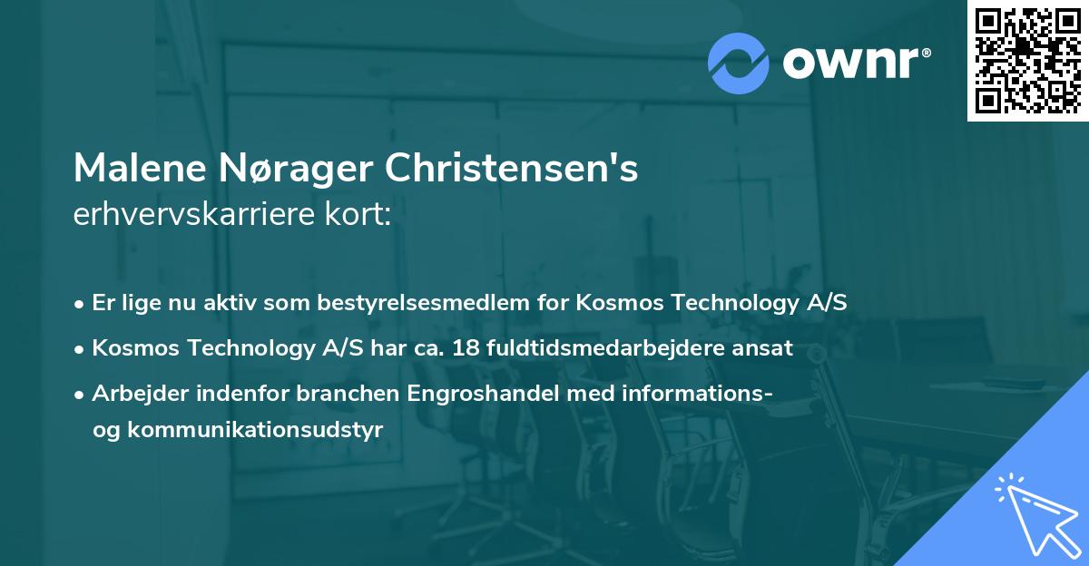 Malene Nørager Christensen's erhvervskarriere kort